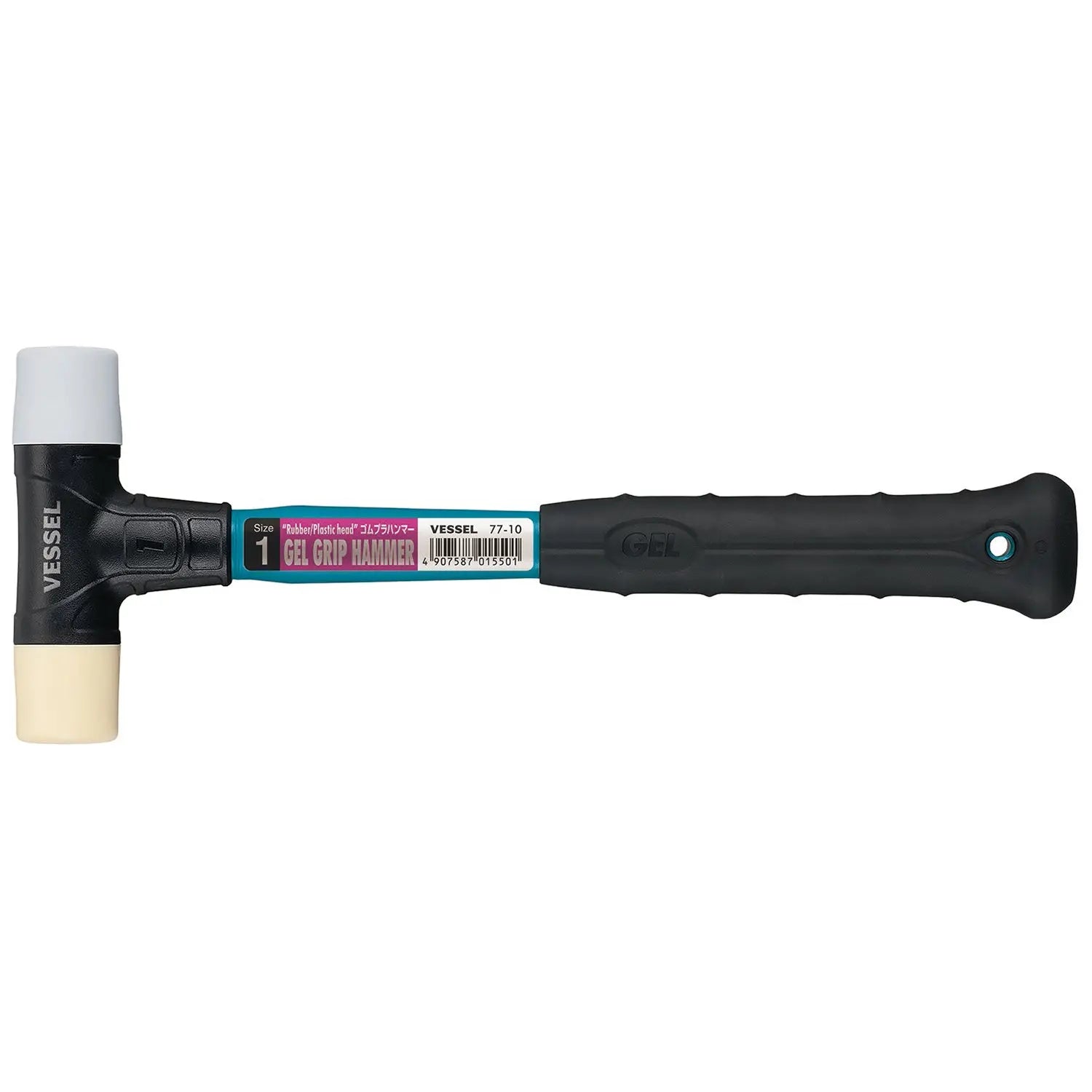 Vessel Tools Gel Grip Hammer with Rubber/Plastic Head, 1 - VL H7710 Vessel Tools