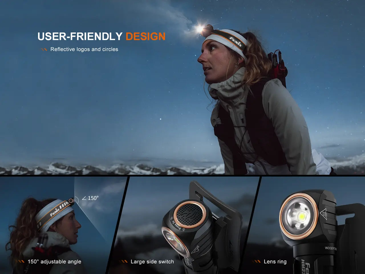 Fenix 300 Lumen AA Battery Compact Hiking and Running Headlamp - F FX-HM23V2 Fenix