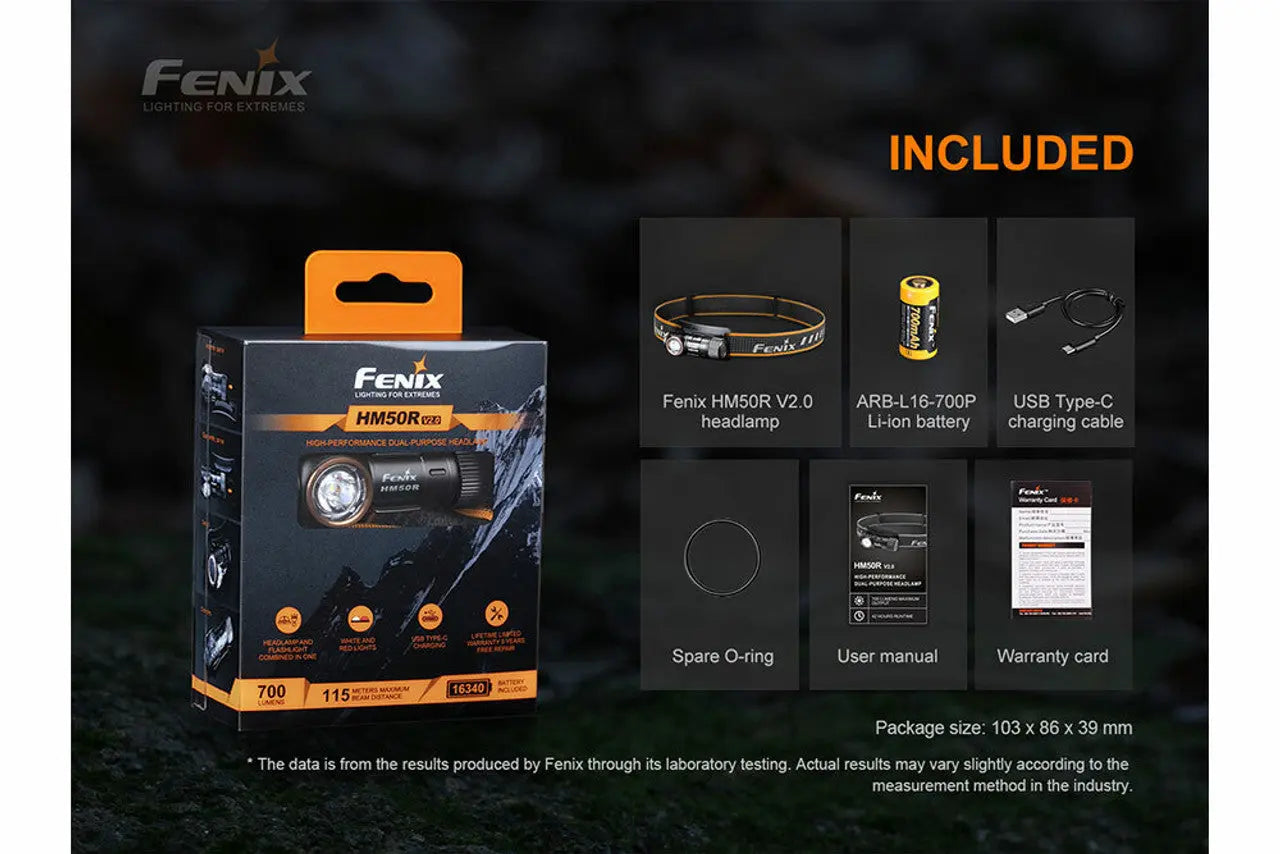 Fenix 700 Lumen Rechargeable Headlamp - F FX-HM50RV2 Fenix