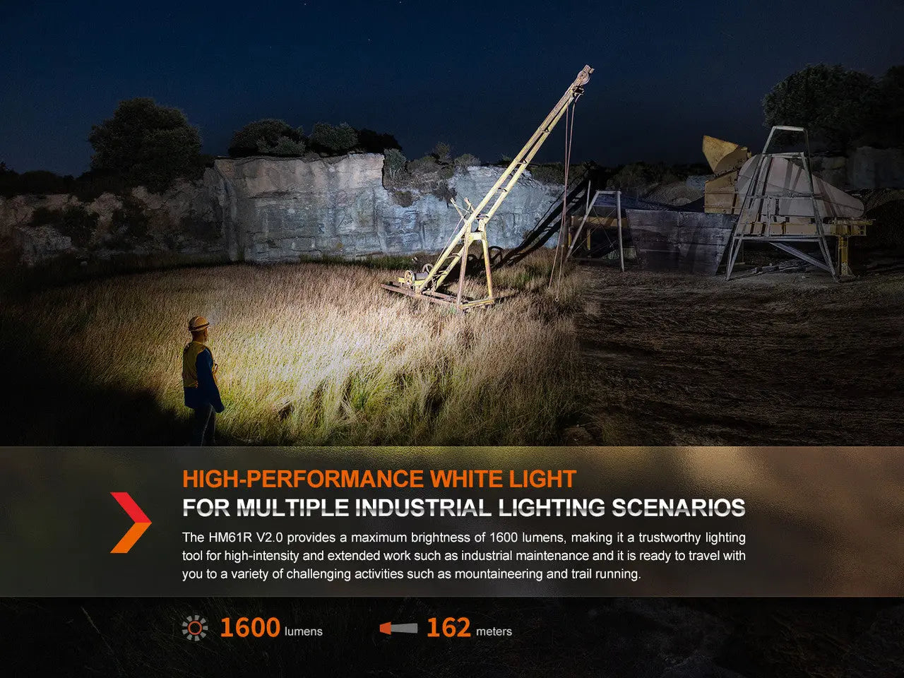 Fenix 1600 Lumen Highly Reliable Multifunctional Rechargeable Headlamp - F FX-HM61Rv2 Fenix
