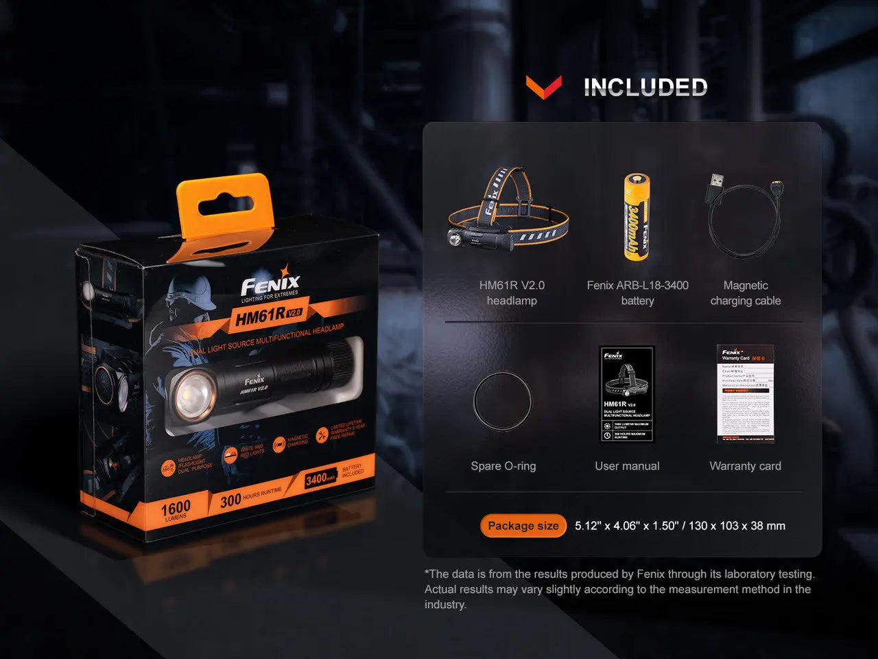 Fenix 1600 Lumen Highly Reliable Multifunctional Rechargeable Headlamp - F FX-HM61Rv2 Fenix