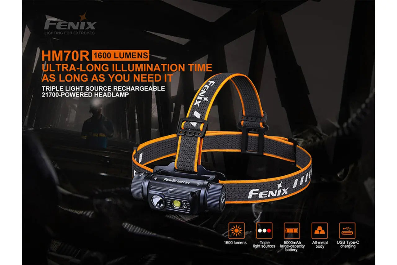 Fenix 1600 Lumen 21700 Rechargeable Headlamp - F FX-HM70R Fenix