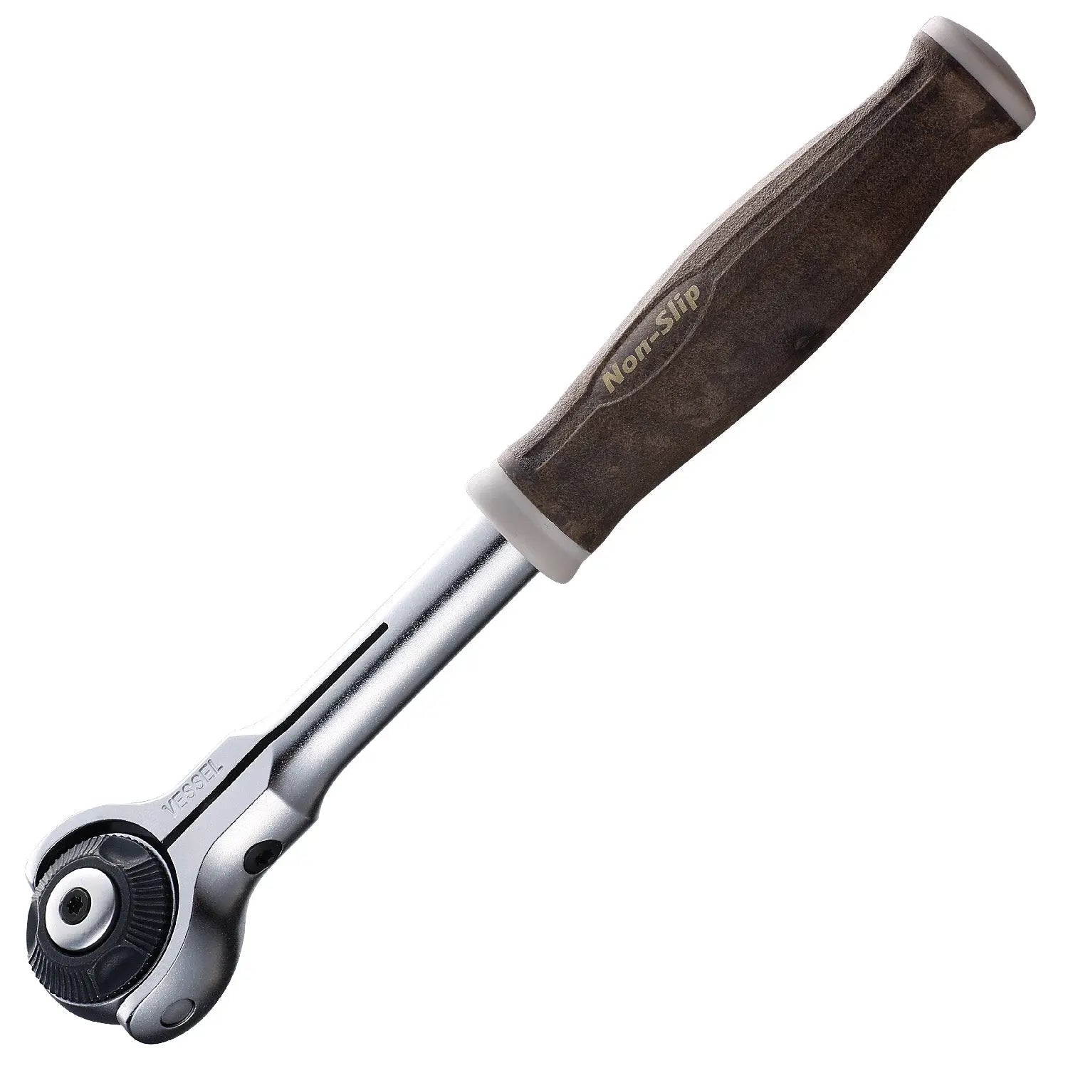 Vessel Tools 3/8 in Square Drive Wood-Compo Swivel Ratchet Handle - VL HRH3SW Vessel Tools