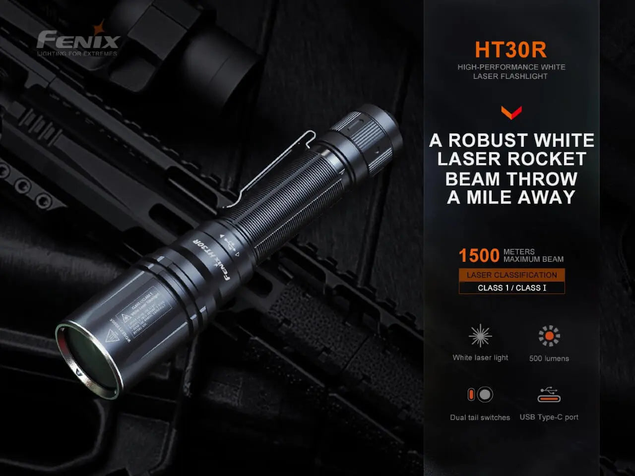 Fenix 4900 Foot Throw White Laser Flashlight - F FX-HT30R Fenix