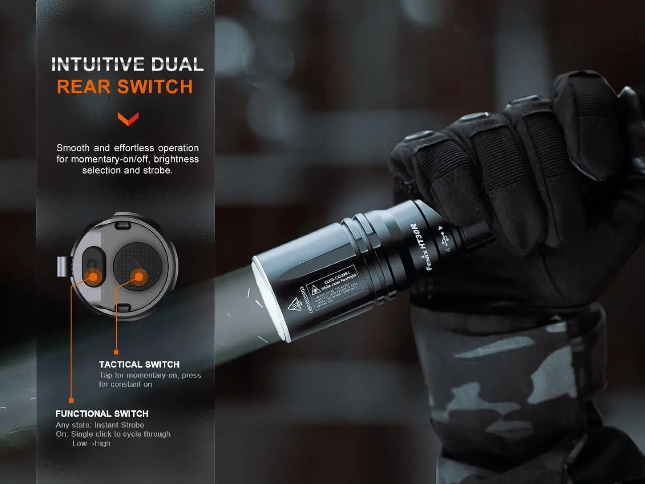 Fenix 4900 Foot Throw White Laser Flashlight - F FX-HT30R Fenix