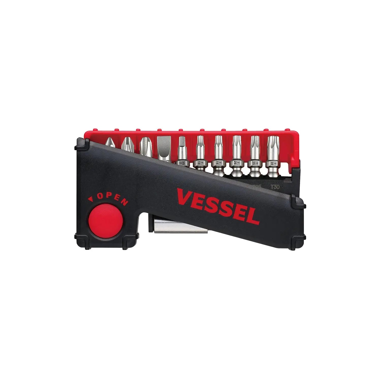 Vessel Tools Set of 11 Impact Ball Torsion Bit with Pop-Up Case - VL IB11P02U Vessel Tools