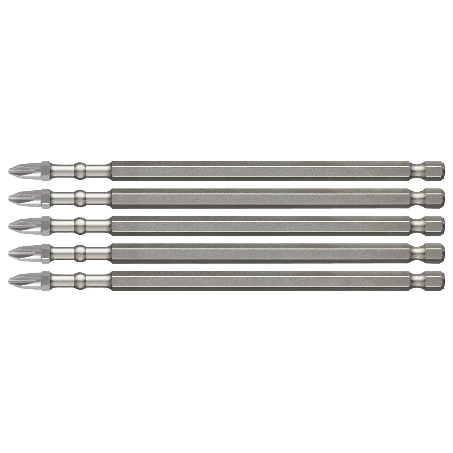 Vessel Tools Set of 5 Impact Ball Torsion Bit with Magnetic Charge Holder, PH2 x 150mm - VL IBMG150PH2K5 Vessel Tools