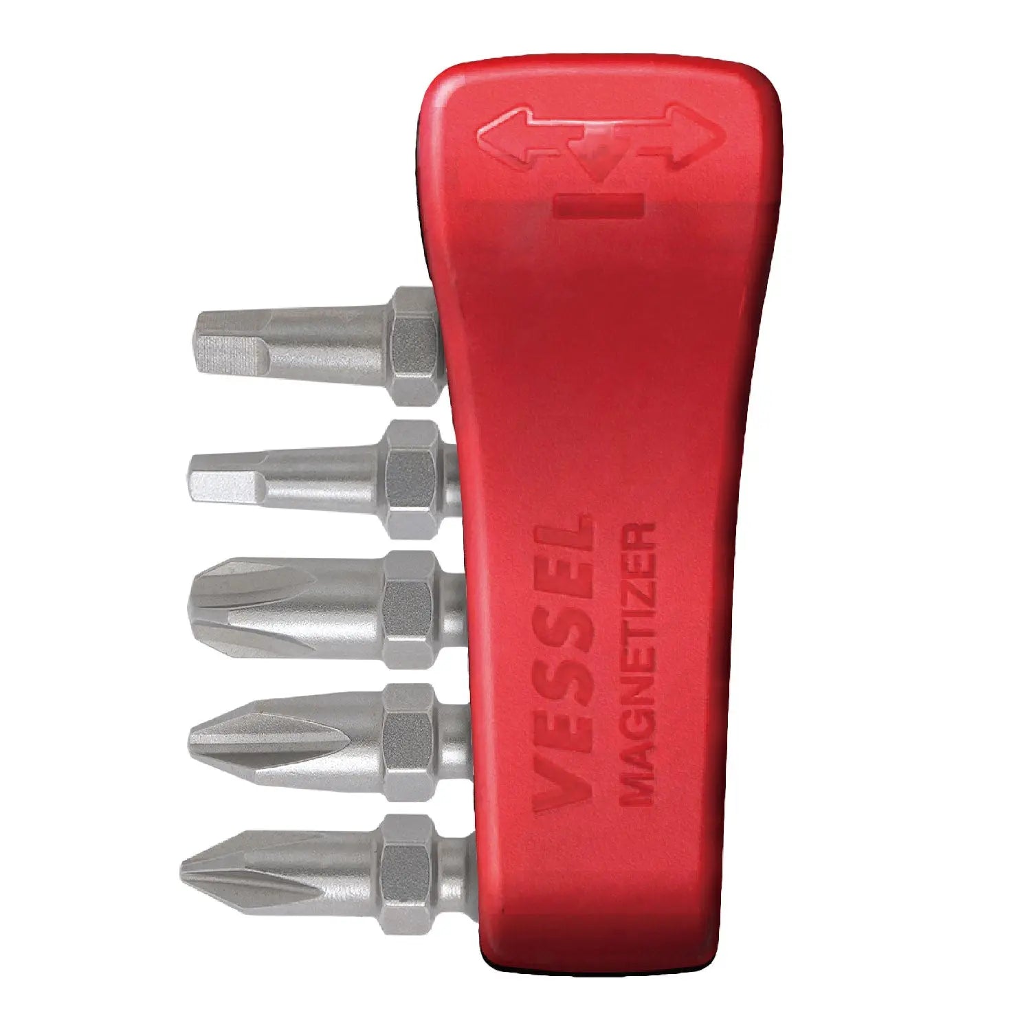 Vessel Tools Set of 5 Impact Ball Torsion Bit with Magnetic Charge Holder, PH1, PH2, PH3, SQ2, SQ3 x 30mm - VL IBMG30K001 Vessel Tools