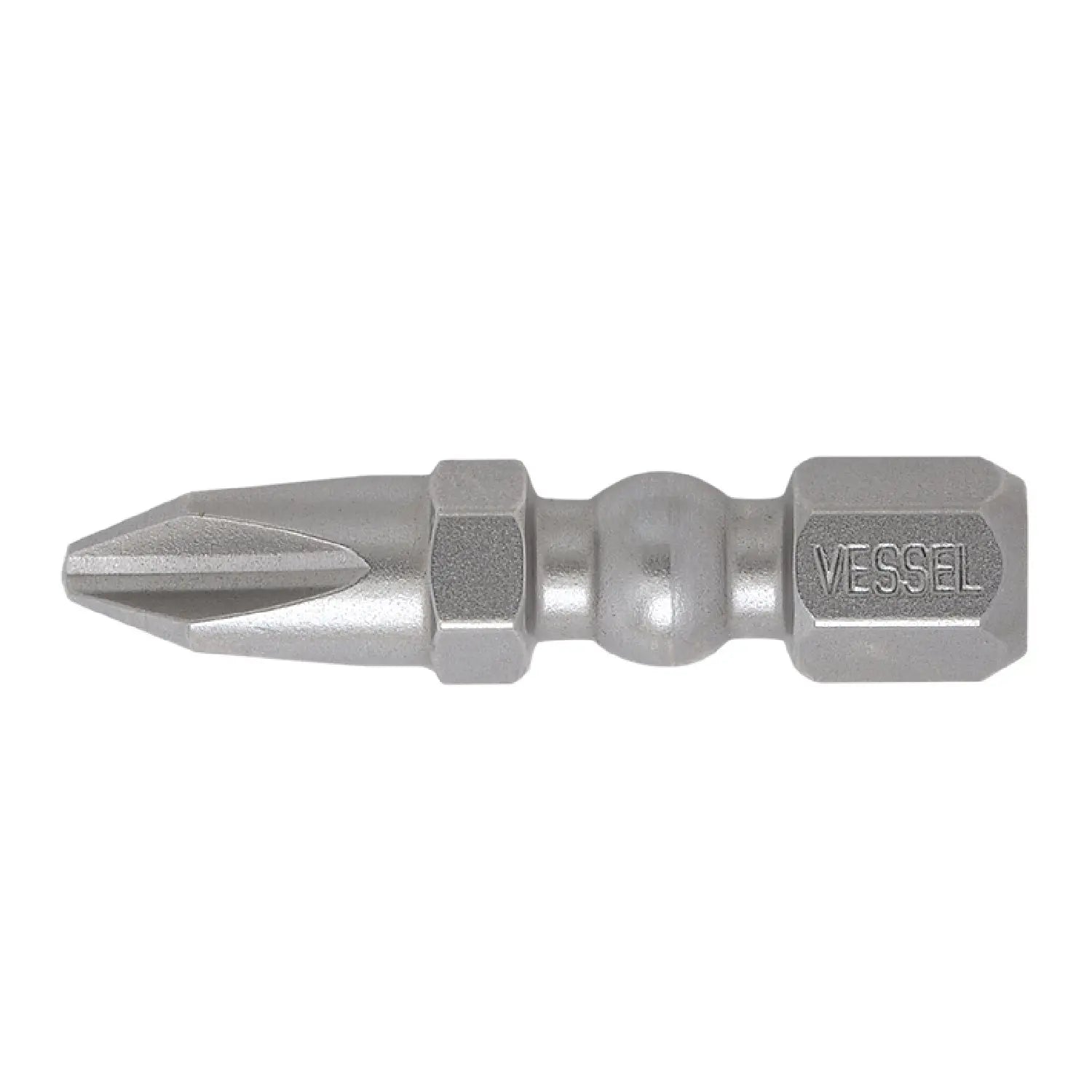 Vessel Tools Set of 15 Impact Ball Torsion Bit with Case, PH2 x 30mm - VL IBPH230P15T Vessel Tools