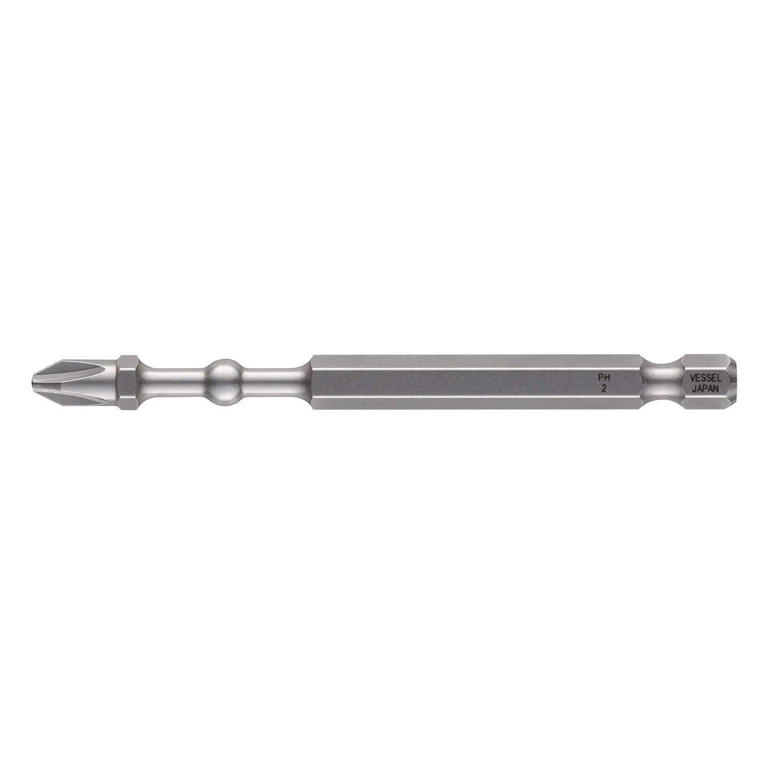 Vessel Tools Set of 10 Impact Ball Torsion Bit, PH2 x 150mm - VL IBPH2150P10K Vessel Tools
