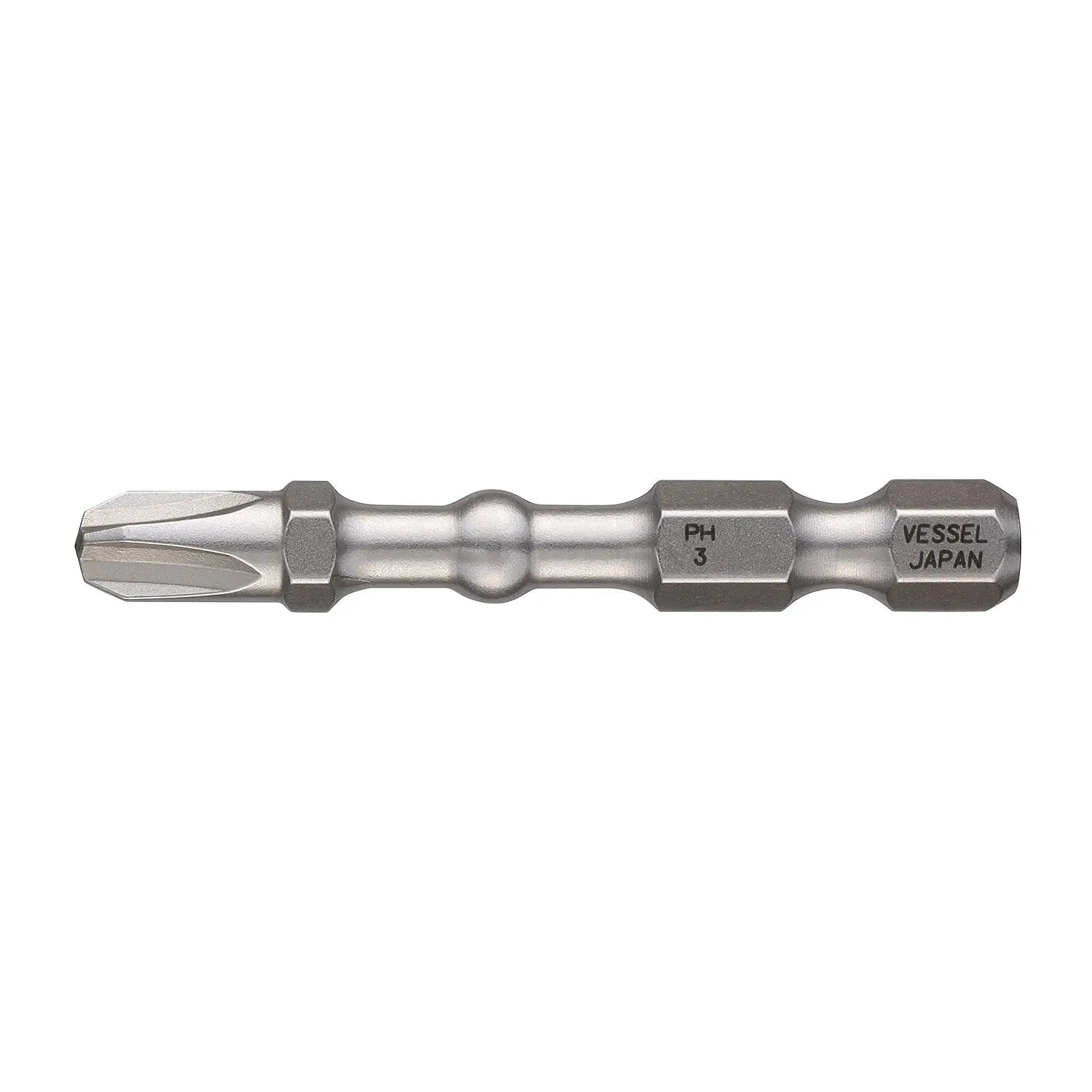 Vessel Tools Set of 2 Impact Ball Torsion Bit, PH3 x 50mm - VL IBPH350P2