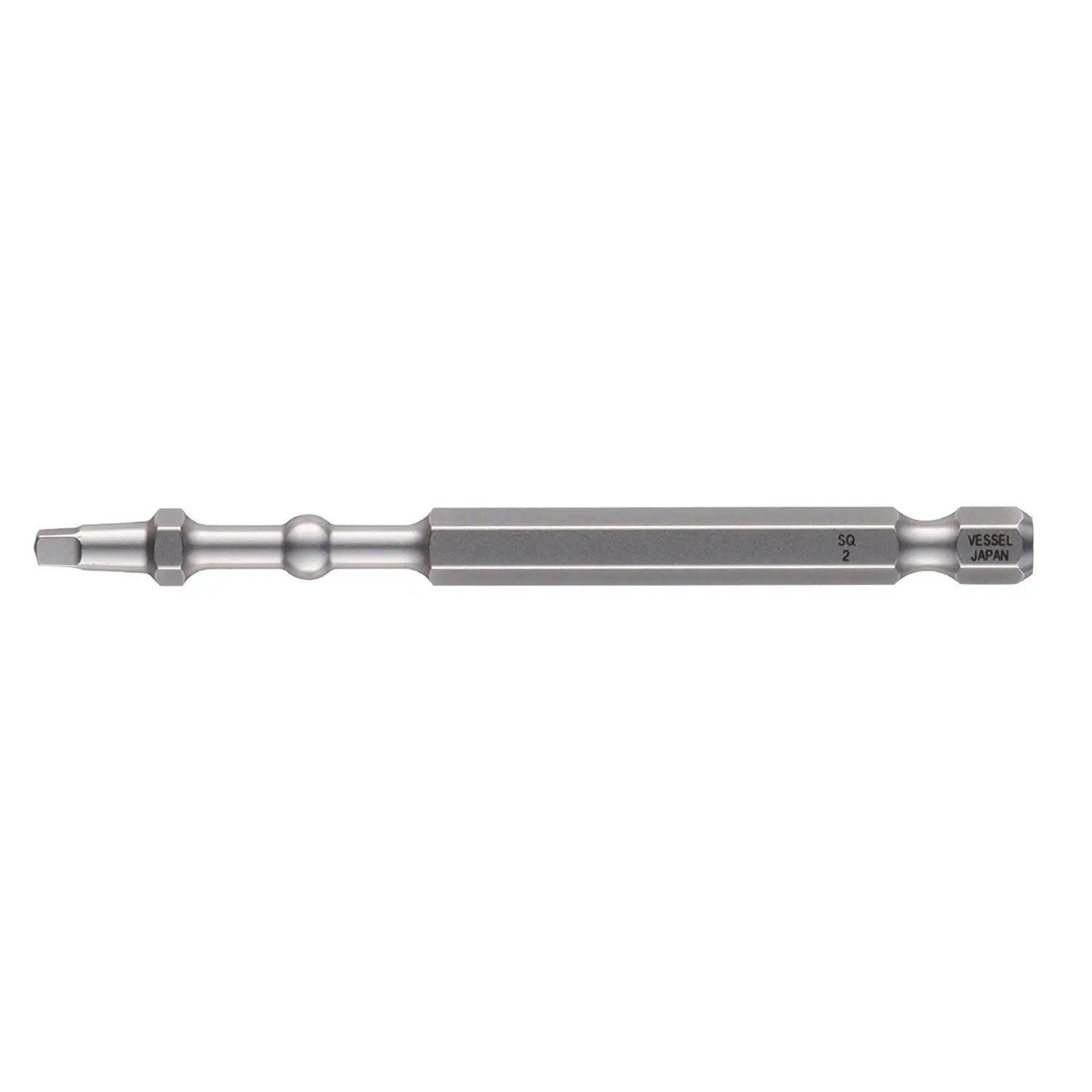 Vessel Tools Set of 10 Impact Ball Torsion Bit, SQ2 x 90mm - VL IBSQ290P10K Vessel Tools