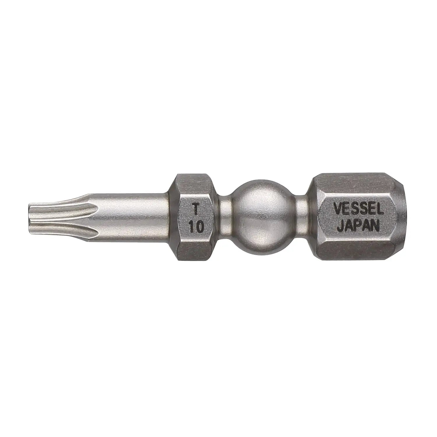 Vessel Tools Set of 25 Impact Ball Torsion Bit, T10 x 30mm - VL IBTX1030P25K Vessel Tools