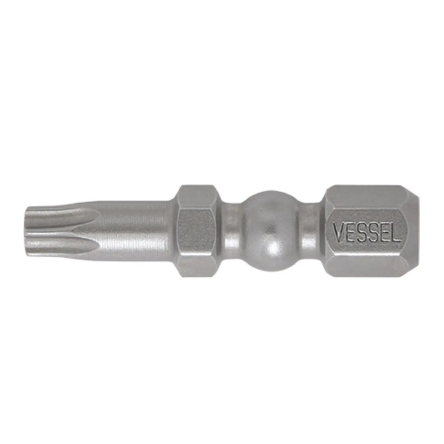 Vessel Tools Set of 2 Impact Ball Torsion Bit, T25 x 30mm - VL IBTX2530P2 Vessel Tools