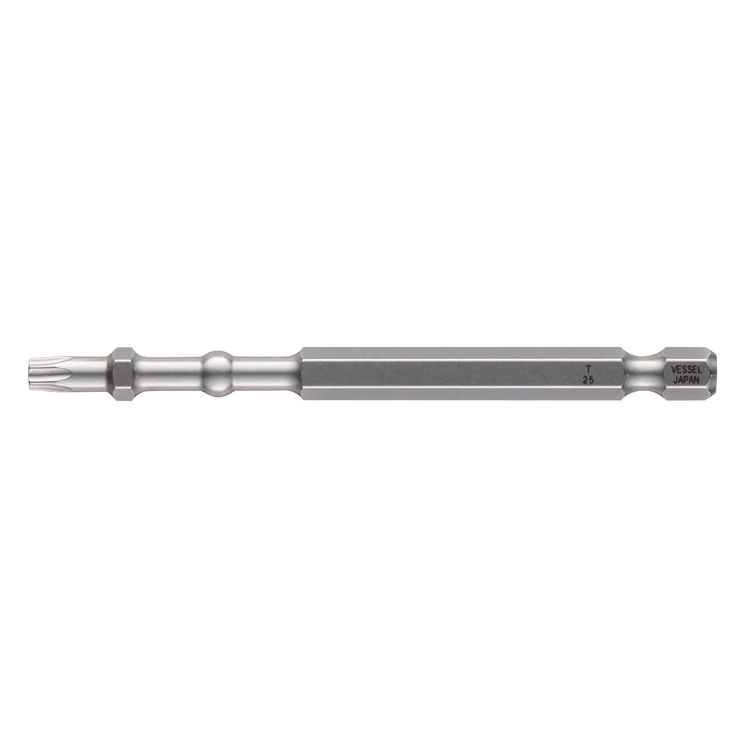 Vessel Tools Set of 10 Impact Ball Torsion Bit, T25 x 90mm - VL IBTX2590P10K Vessel Tools
