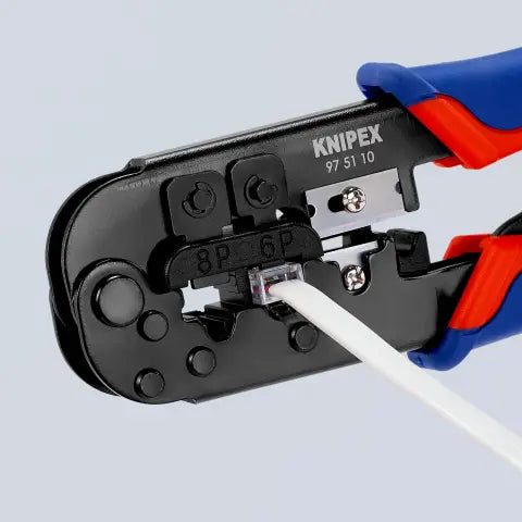 Knipex 97 51 10 KN | Crimping Pliers-Western Plug Type, Multi-Component Knipex
