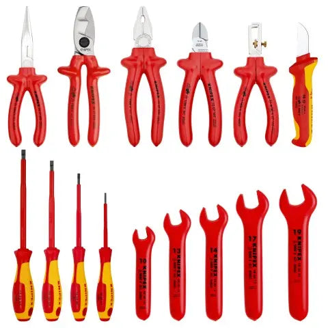 Knipex 98 99 13 KN | 15 Pc Tool Roll Bag, 1000V Insulated Knipex