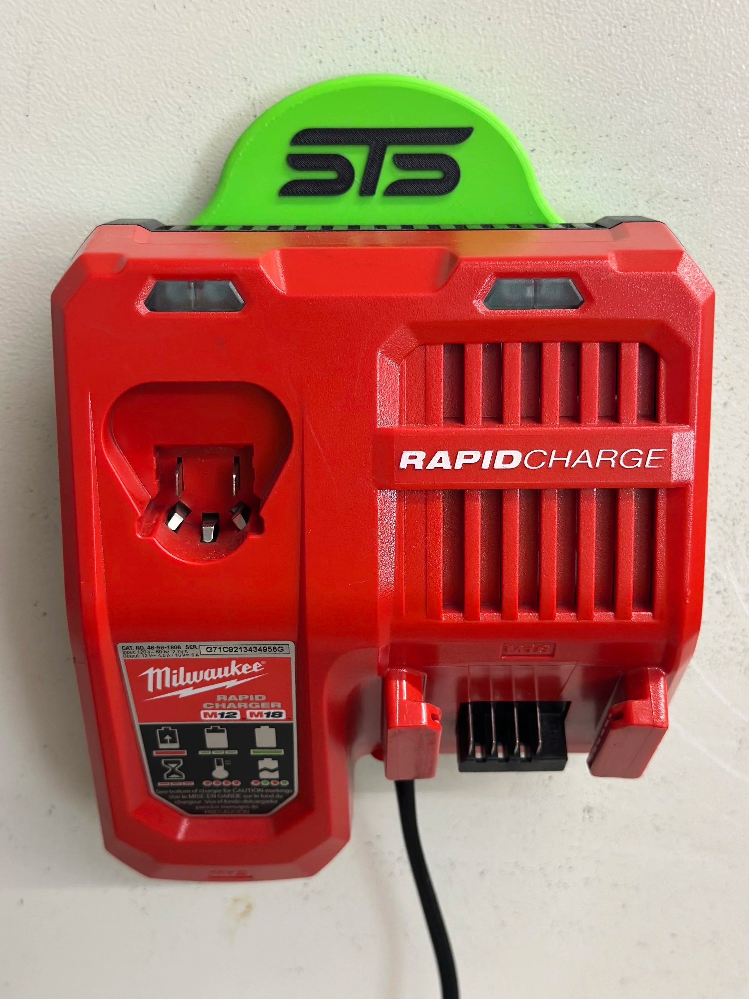 STS Auto Design Milwaukee M12/M18 Rapid Charger Magnetic Holder - MW1218RCBK