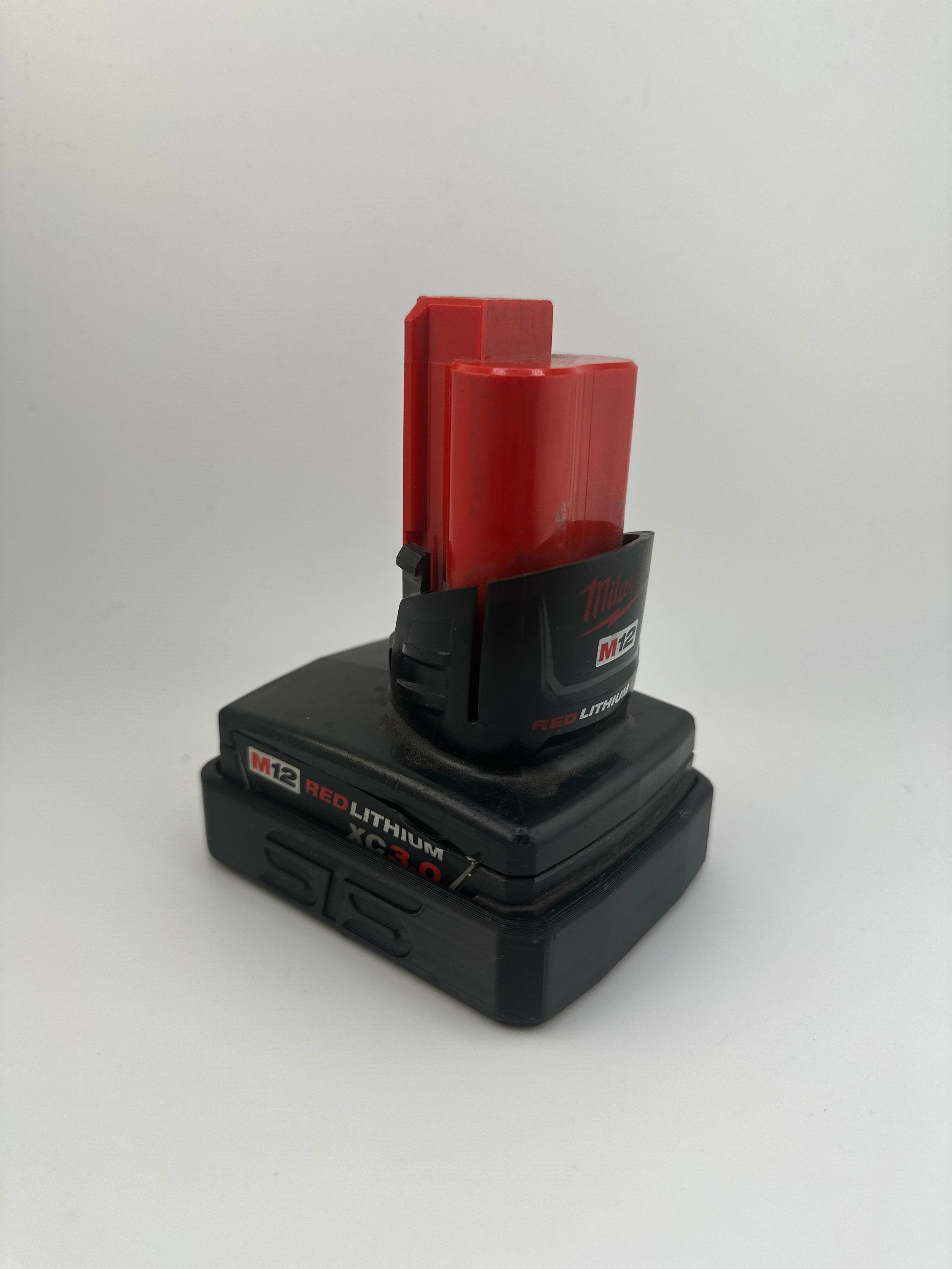 STS Auto Design Milwaukee M12 XC 3/4/6Ah Magnetic Battery Cover - MW12XCBK