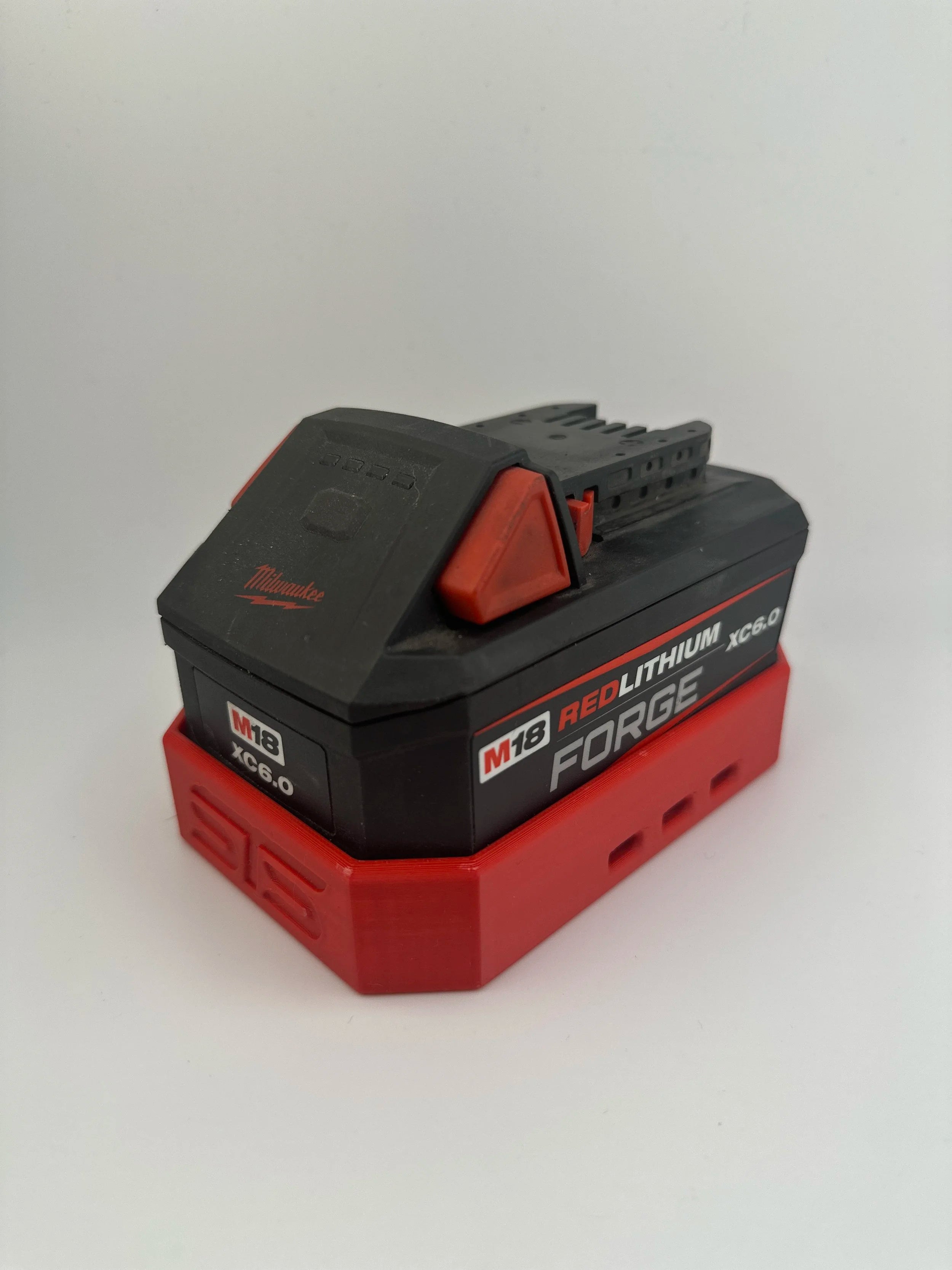 STS Auto Design Milwaukee Style M18 6.0 Forge Magnetic Battery Cover - MW1860FBK