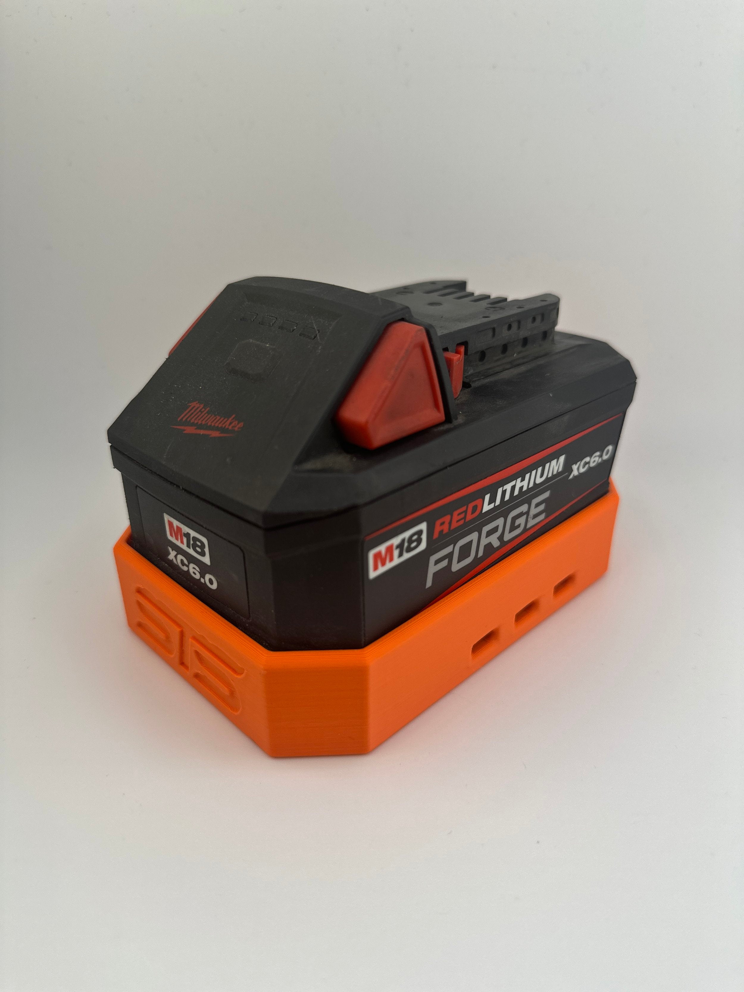 STS Auto Design Milwaukee Style M18 6.0 Forge Magnetic Battery Cover - MW1860FBK
