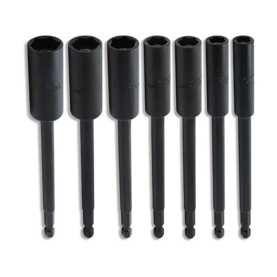 Ko-ken Tools Set of 7 Sliding Magnet Metric Nut Setter, Length 150mm - KB-115G.150/7