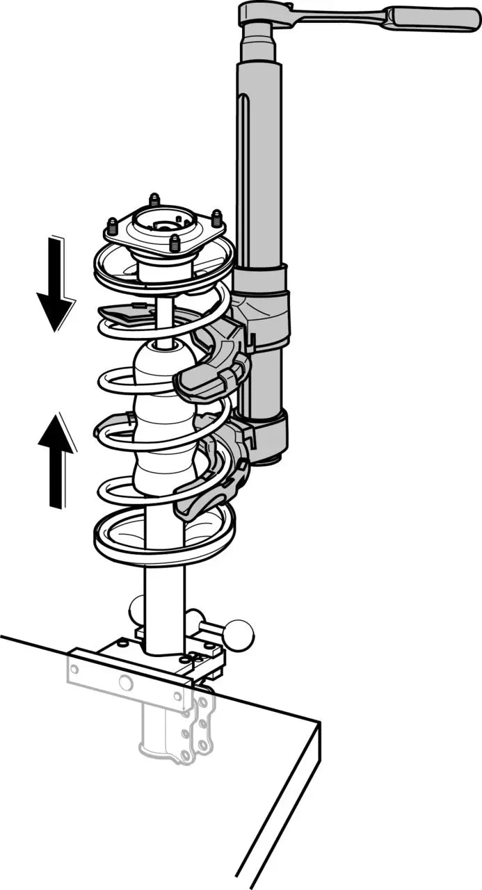 Gedore 2480328 Spring Compressor Set with Protective Insert, Maximum Load 17.500 N - KL-0015 SP Gedore Automotive