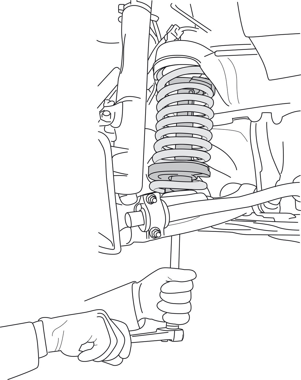 Gedore 3402495 Internal Spring Compressor Set, Short, 75mm - KL-0025-20 E