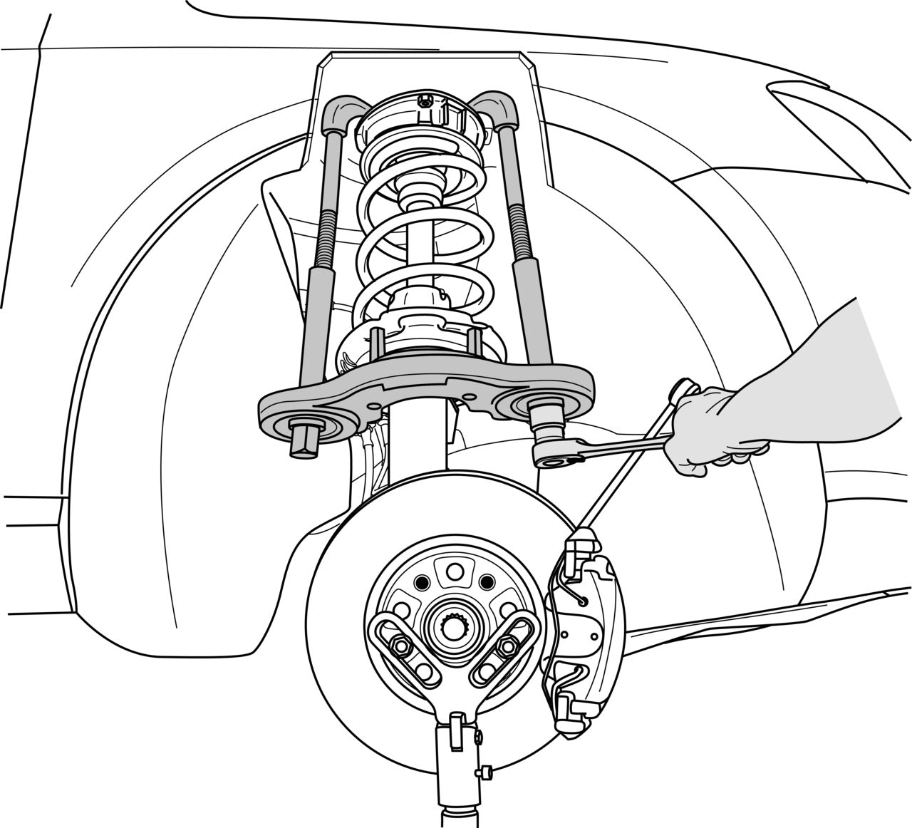 Gedore 3434419 Coil Spring Pre-Compressor, Base Tool, 500mm - KL-0029-200 K