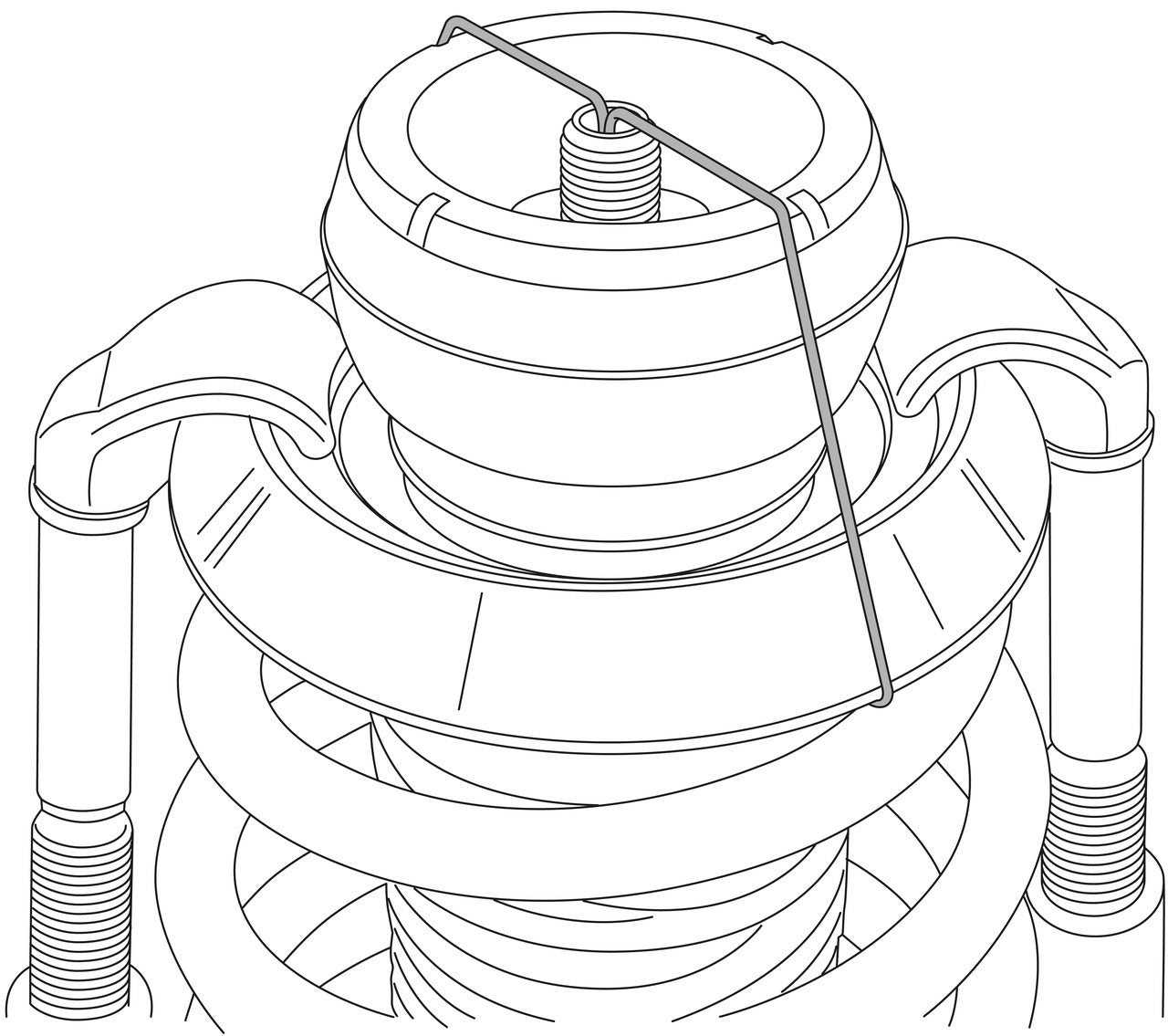 Gedore 2944057 Shock Absorber Holding-Down Clamp, Size 7 - KL-0029-1303 Gedore Automotive