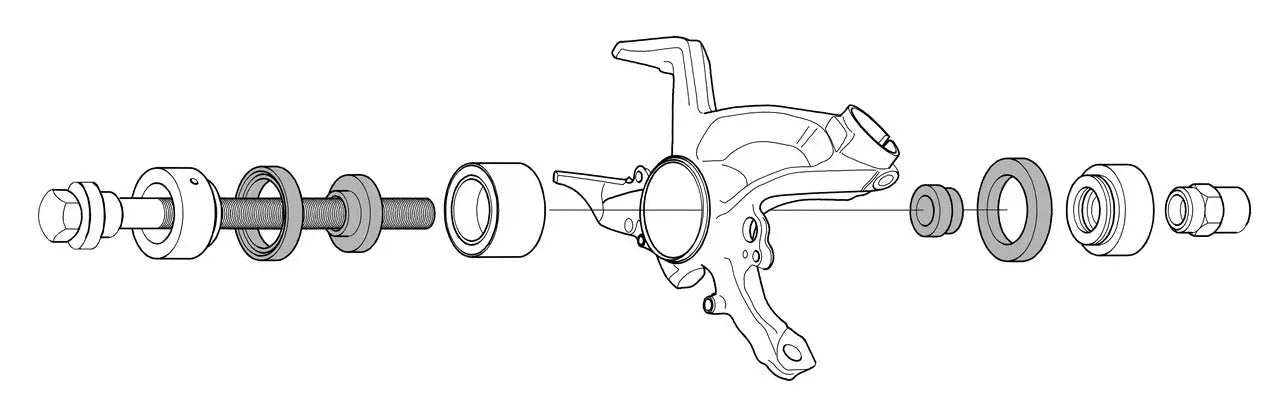 Gedore 1998056 Wheel Bearing Toolkit, Mechanical, 60 - 85mm - KL-0039-0110 K Gedore Automotive