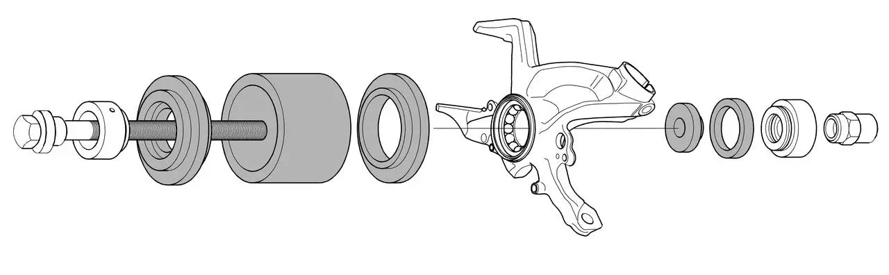 Gedore 1998056 Wheel Bearing Toolkit, Mechanical, 60 - 85mm - KL-0039-0110 K Gedore Automotive