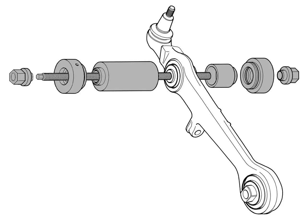 Gedore 2828286 Pulling Device Set for Silentblock, Mechanical, 22 - 76mm - KL-0039-413 K Gedore Automotive