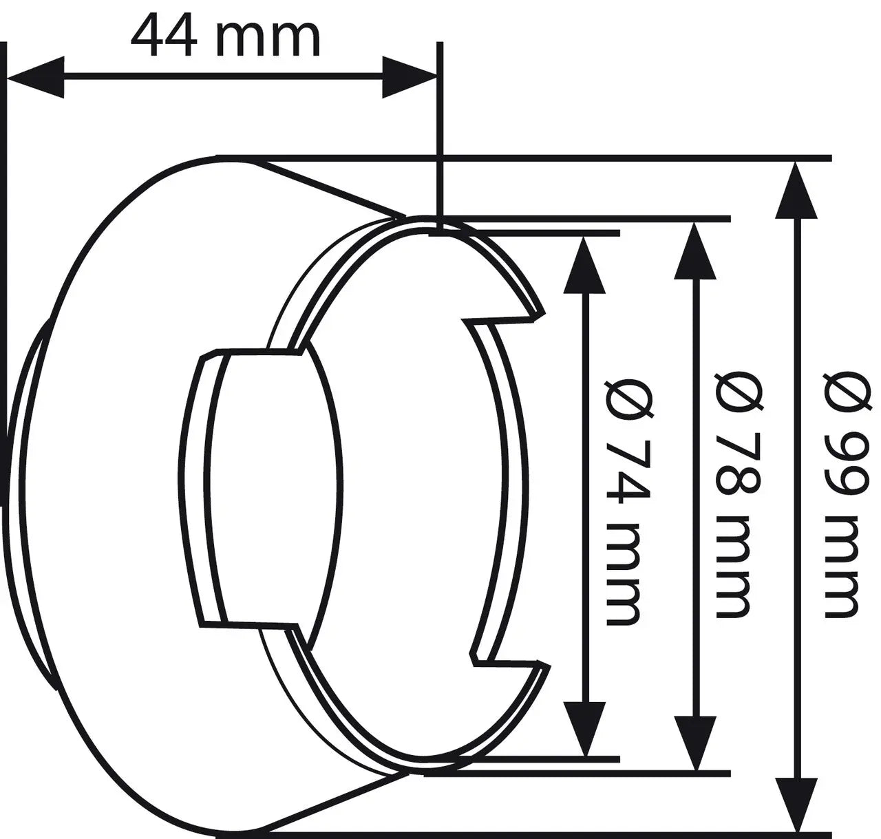 Gedore 3291154 Support Ring Set, Wheel Bearing, Hydraulic - KL-0039-807 B Gedore Automotive