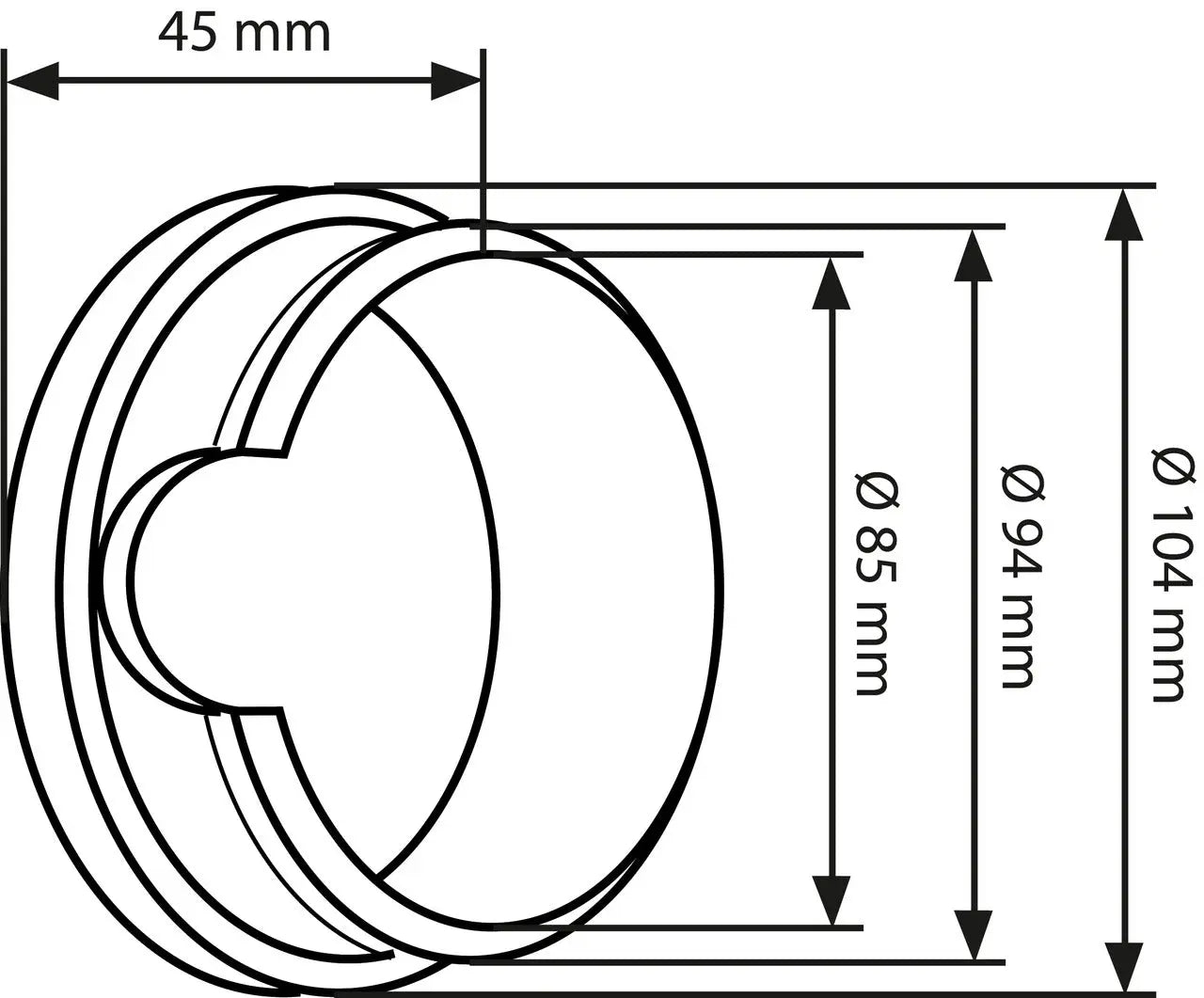 Gedore 3291154 Support Ring Set, Wheel Bearing, Hydraulic - KL-0039-807 B Gedore Automotive