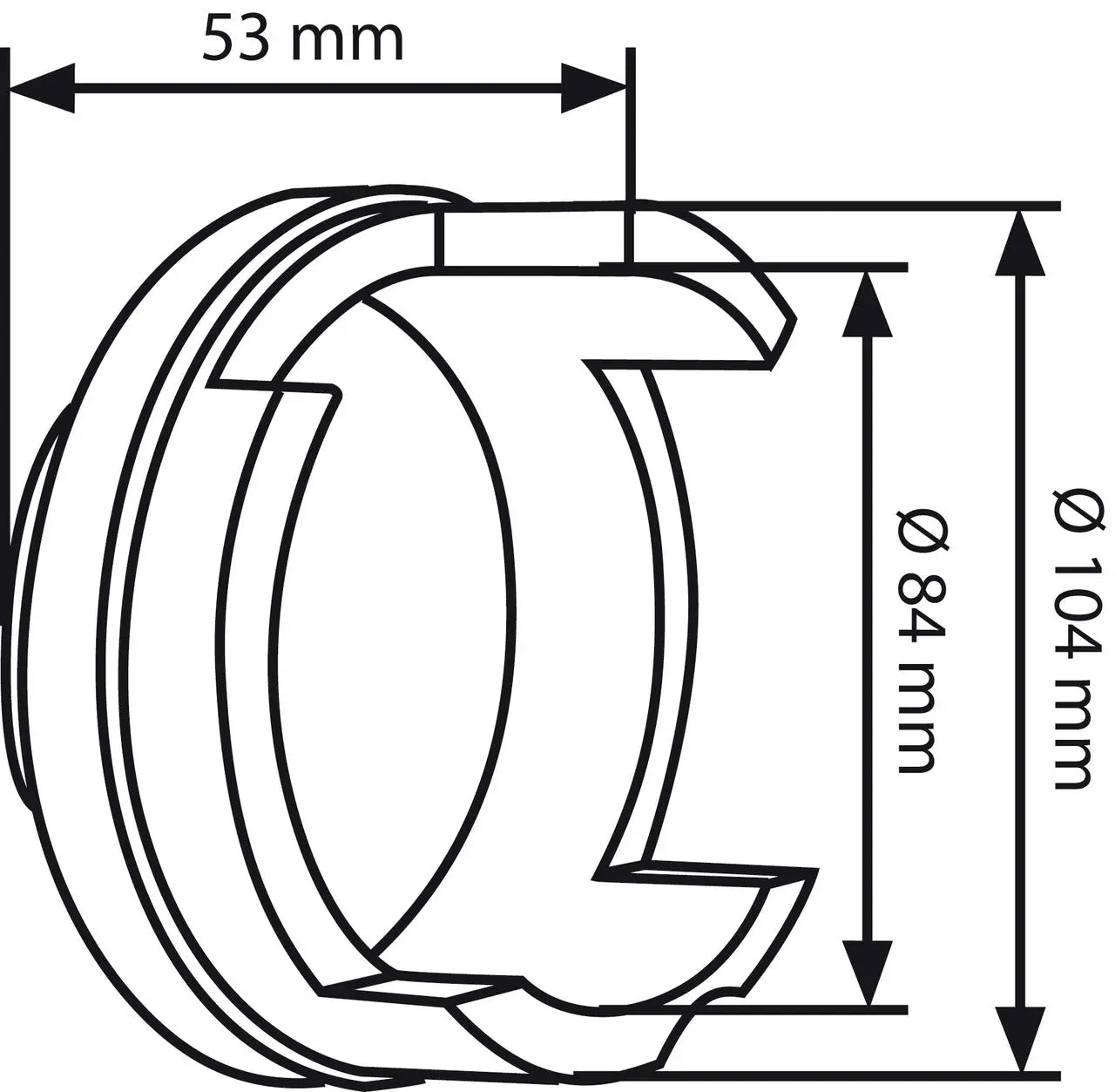 Gedore 3291154 Support Ring Set, Wheel Bearing, Hydraulic - KL-0039-807 B Gedore Automotive