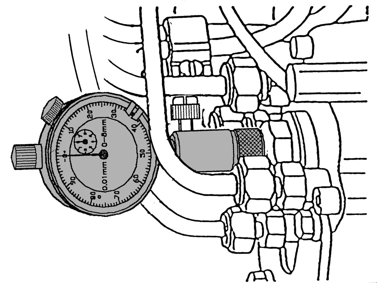 Gedore 1753053 Dial Gauge, Diameter 40mm - KL-0128-0 Gedore Automotive
