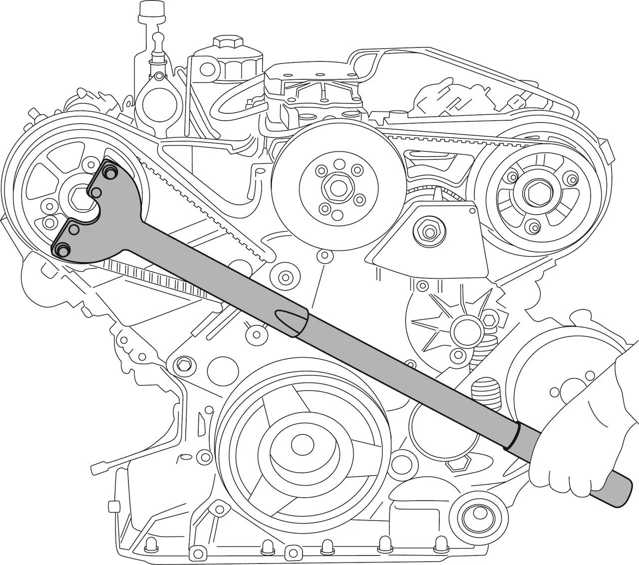 Gedore 2814595 Counter-Holding Toolkit, VW-Audi, 11.5mm - KL-0184-022 Gedore Automotive