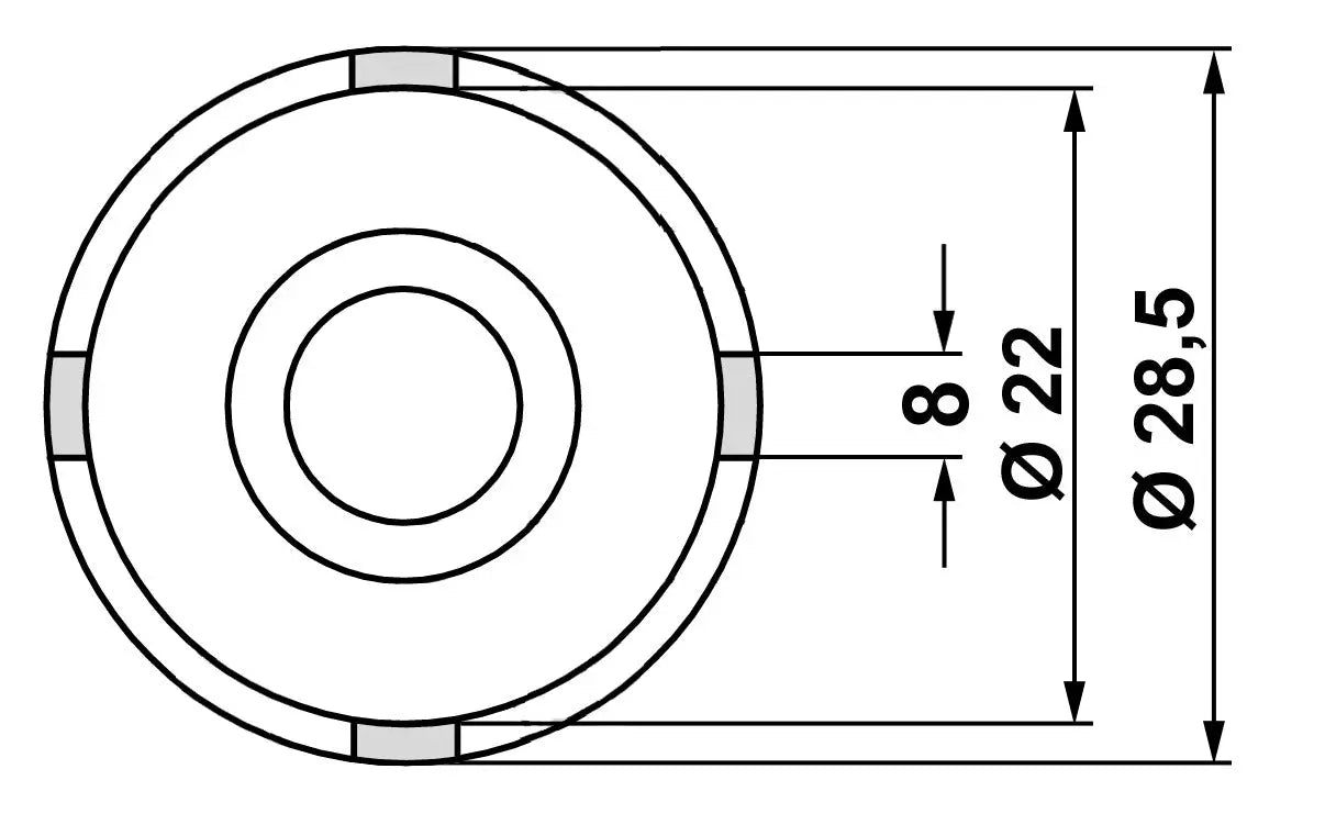 Gedore 1902059 Pin Socket for Nozzle Holder, 70mm - KL-0369-601 Gedore Automotive