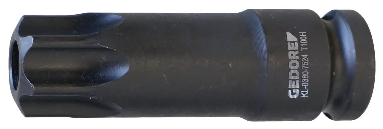 Gedore 3076962 1/2 in Drive Screwdriver Bit Socket, T100, 77mm - KL-0380-7524 Gedore Automotive