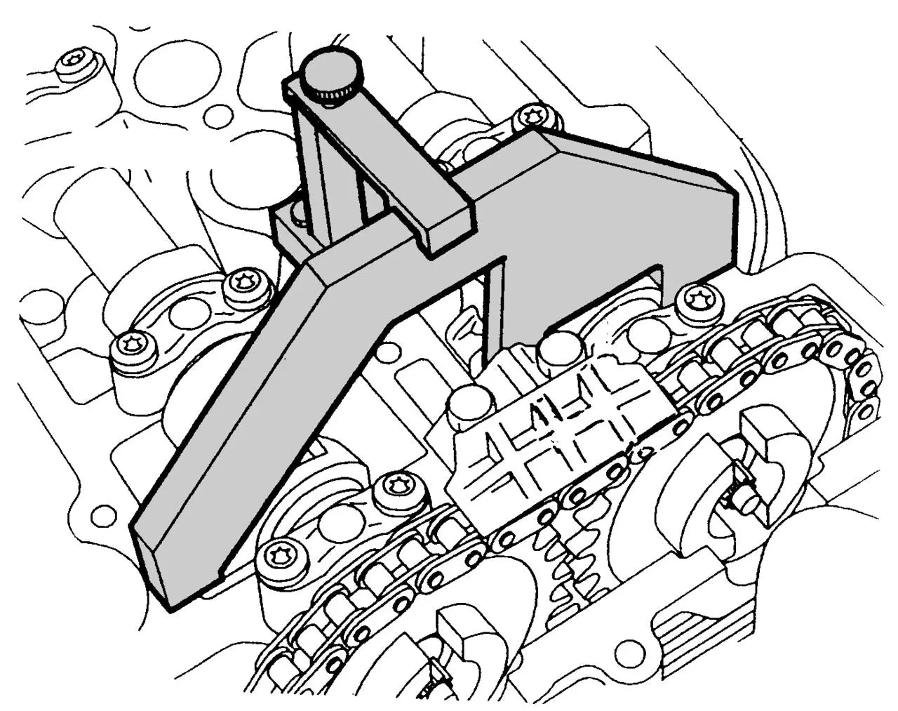 Gedore 2898667 Locking Toolkit, BMW (M47, M57), Width 255mm - KL-0580-7 KB Gedore Automotive