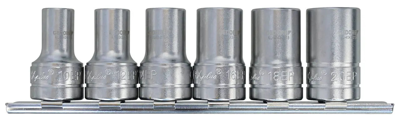 Gedore 3292118 Set of 6 3/8 in Drive Sockets, EP TX-Plus - KL-4043-200 Gedore Automotive