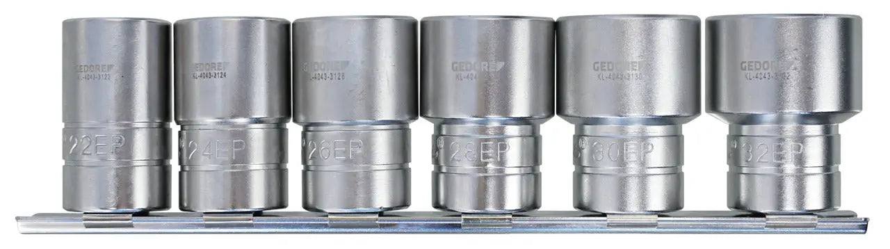 Gedore 3292207 Set of 6 1/2 in Drive Sockets, EP TX-Plus - KL-4043-300 Gedore Automotive
