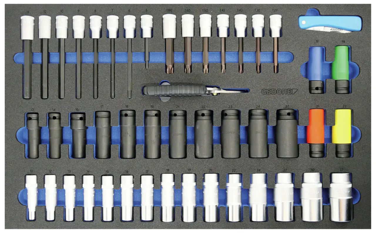 Gedore 3421147 Blue Tool Trolley, Car, 9-Drawer - KL-4998-400 Gedore Automotive