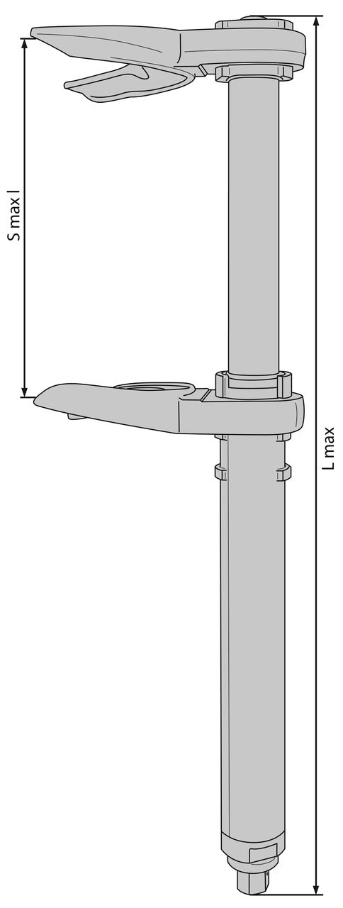 Gedore 2480115 Spring Compressor Set with Protective Insert, Maximum Load 27.500 N - KL-9002 SP