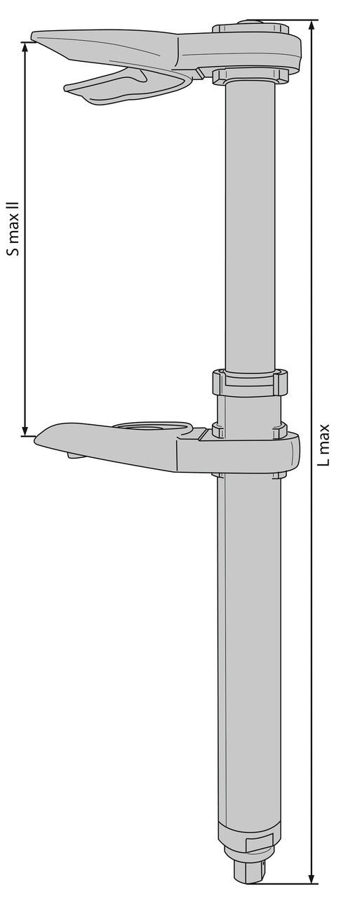 Gedore 2480115 Spring Compressor Set with Protective Insert, Maximum Load 27.500 N - KL-9002 SP
