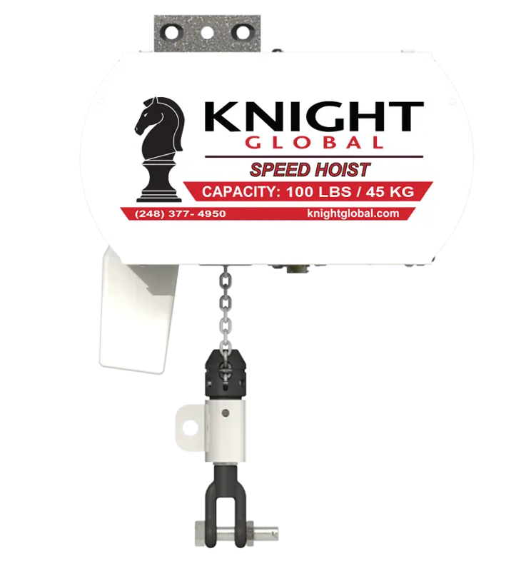 Knight Global Safety Drop Stop "SDS" Speed Hoist, 1000 lbs Capacity, 480VAC - KG KSH1000SS-4803-006 Speed Hoist Knight Global