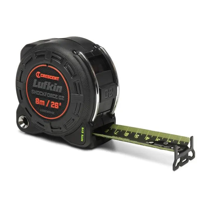 LUFKIN 1-1/4 in x 26 ft Shockforce Nite Eye G2 Tape Measure - GW L1225CMEB-02 Measuring Tape LUFKIN