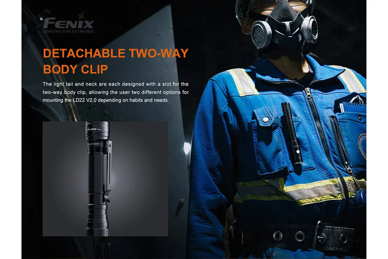 Fenix 800 Lumen V2.0 Compact EDC Flashlight - F FX-LD22-V2 Fenix