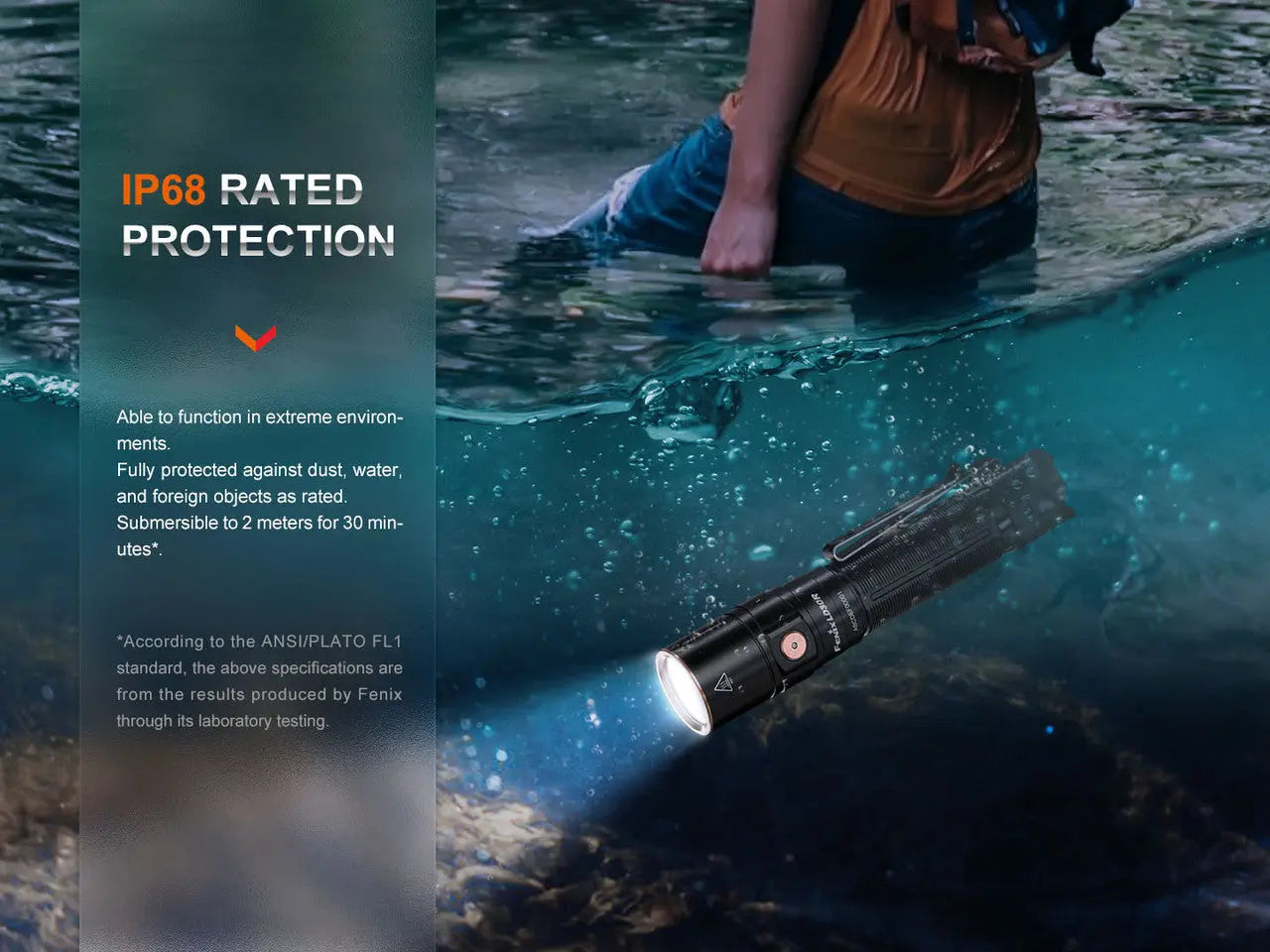 Fenix 1700 Lumen High-Performance Outdoor Rechargeable Flashlight - F FX-LD30R Fenix